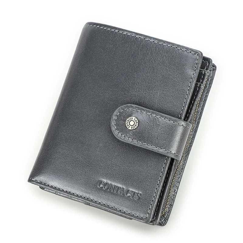 Portefeuille femme en cuir véritable avec protection RFID et porte-monnaie — photo 19