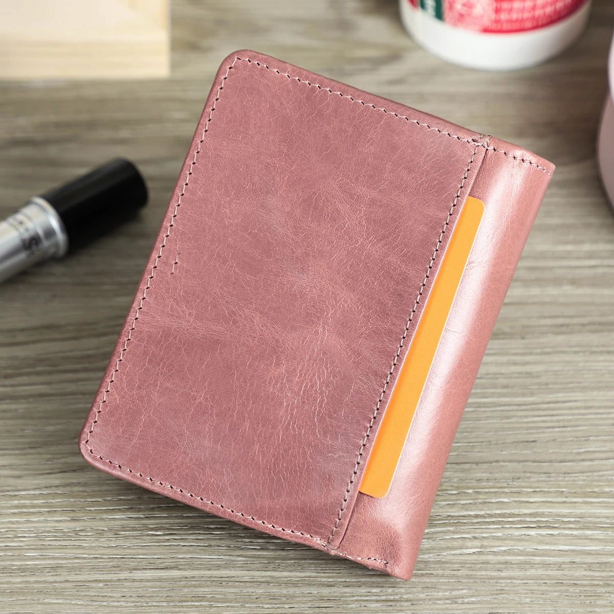 Portefeuille femme en cuir véritable avec protection RFID et porte-monnaie — photo 3