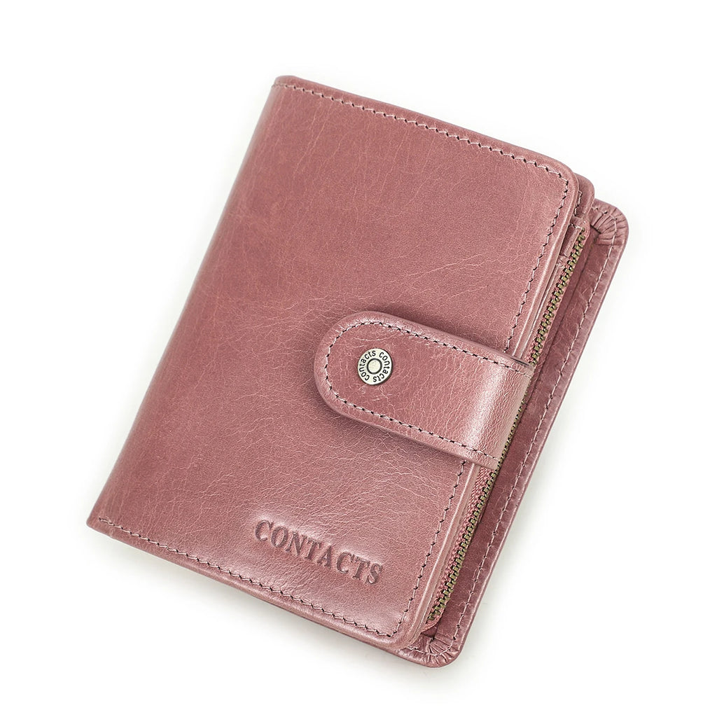 Portefeuille femme en cuir véritable avec protection RFID et porte-monnaie — photo 9