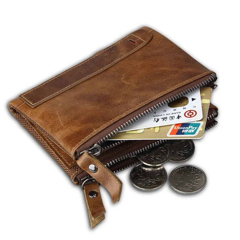 Portefeuille femme en cuir véritable vintage avec protection RFID — photo 1