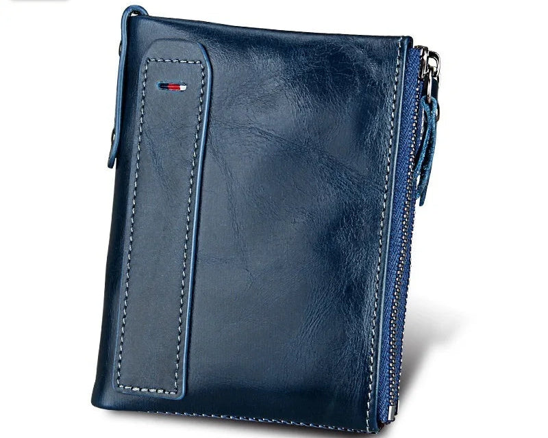 Portefeuille femme en cuir véritable vintage avec protection RFID — photo 10