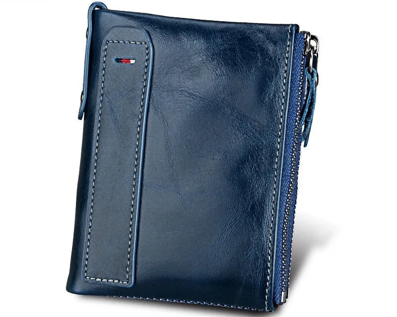 Portefeuille femme en cuir véritable vintage avec protection RFID — photo 4 Image