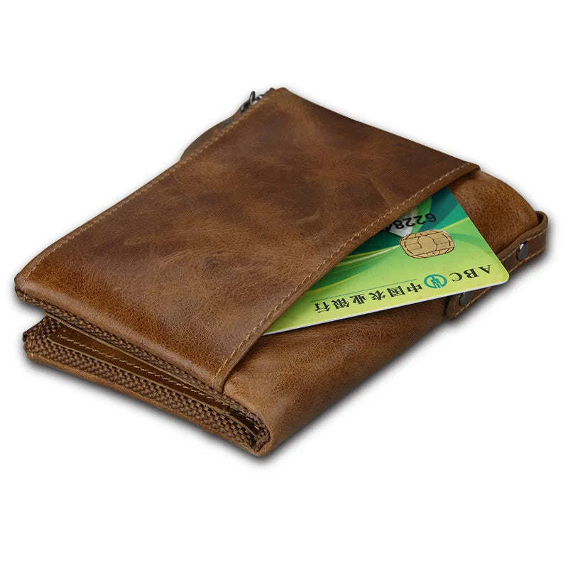 Portefeuille femme en cuir véritable vintage avec protection RFID — photo 5