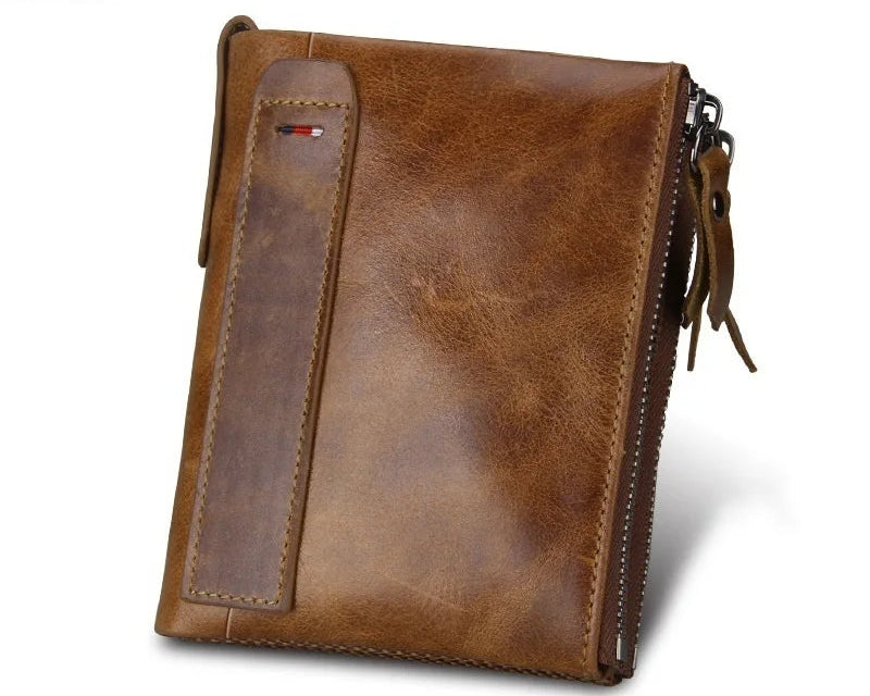 Portefeuille femme en cuir véritable vintage avec protection RFID — photo 7