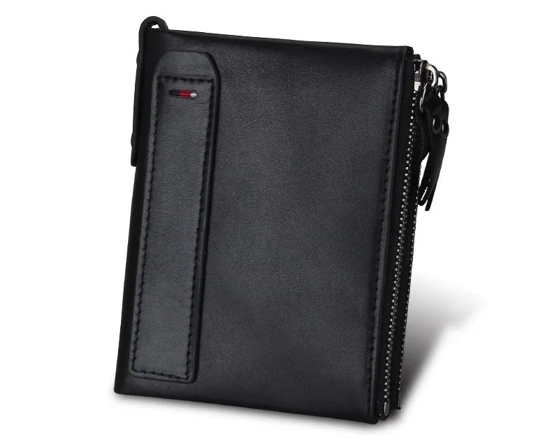 Portefeuille femme en cuir véritable vintage avec protection RFID — photo 9