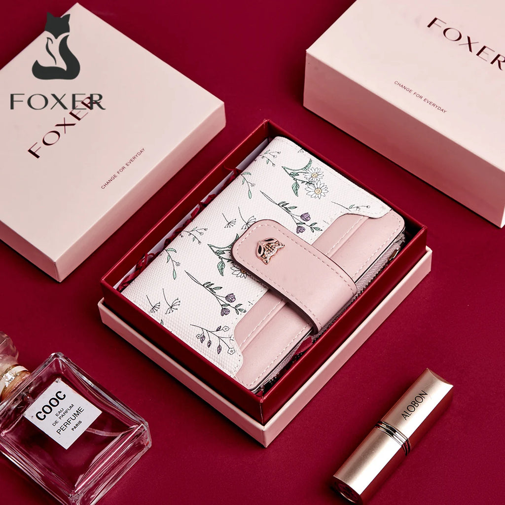 Portefeuille court en cuir PU pour femme avec motif floral élégant — photo 1