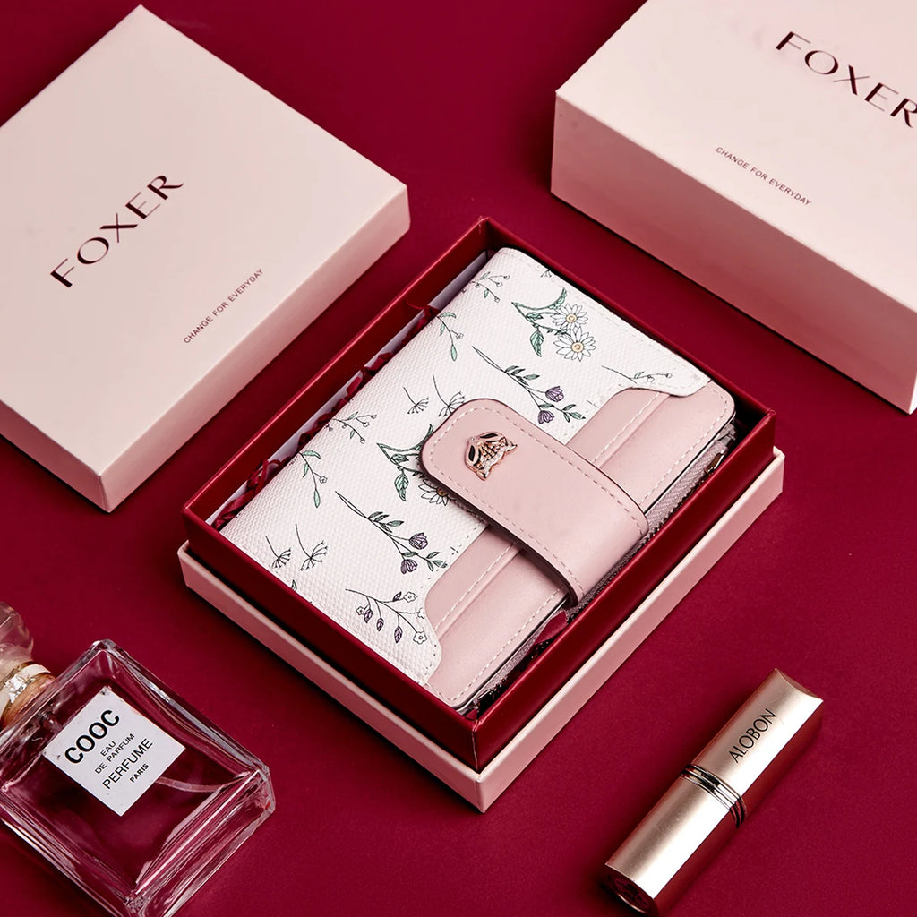 Portefeuille court en cuir PU pour femme avec motif floral élégant — photo 8