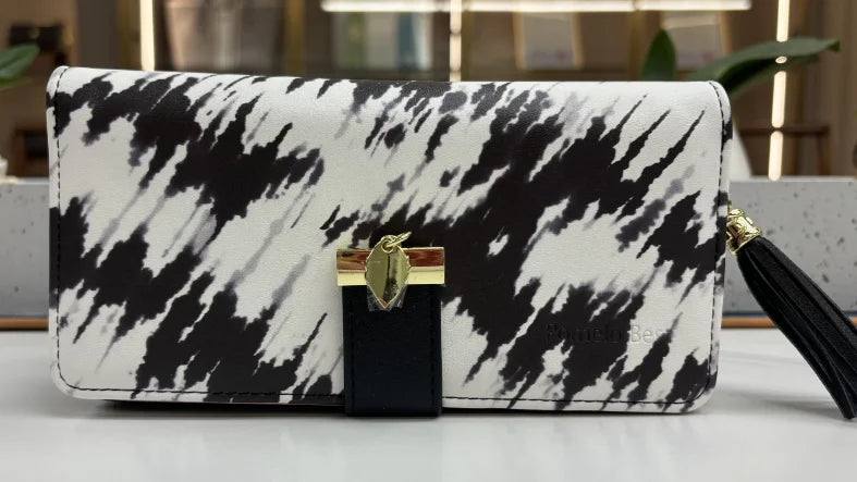 Portefeuille long pour femme en similicuir imprimé floral avec blocage RFID — photo 1
