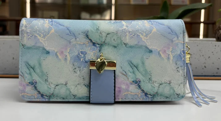 Portefeuille long pour femme en similicuir imprimé floral avec blocage RFID — photo 13
