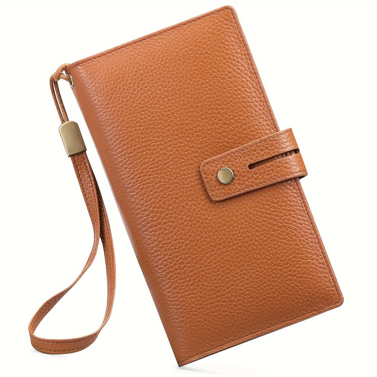 Portefeuille femme long 3 volets avec chéquier et anti-RFID