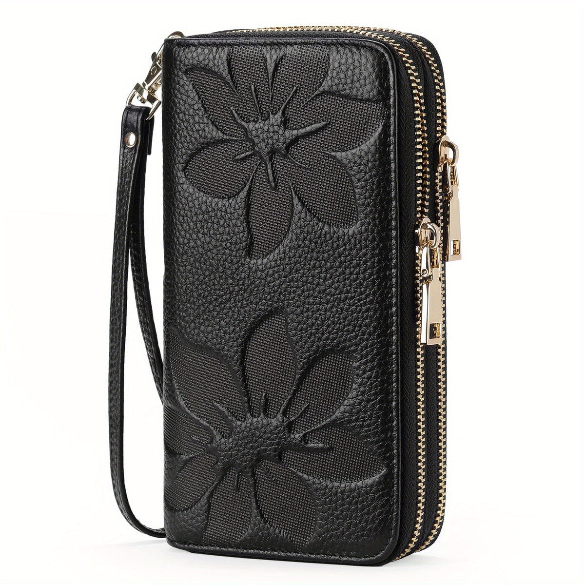 Portefeuille femme long cuir véritable 16 cartes anti-RFID