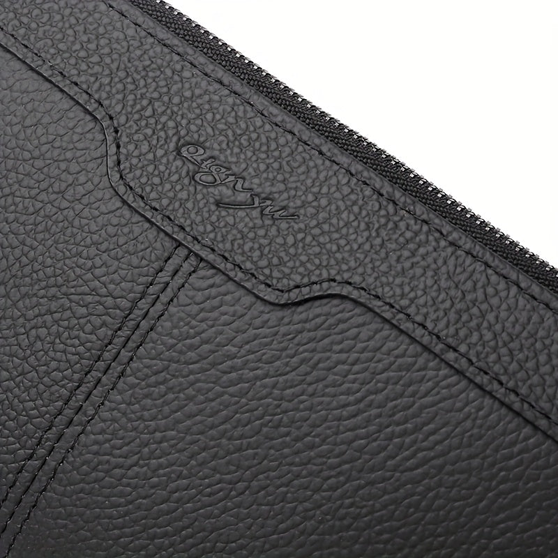 Portefeuille femme long zippé 21 cm, tranches de cuir peintes