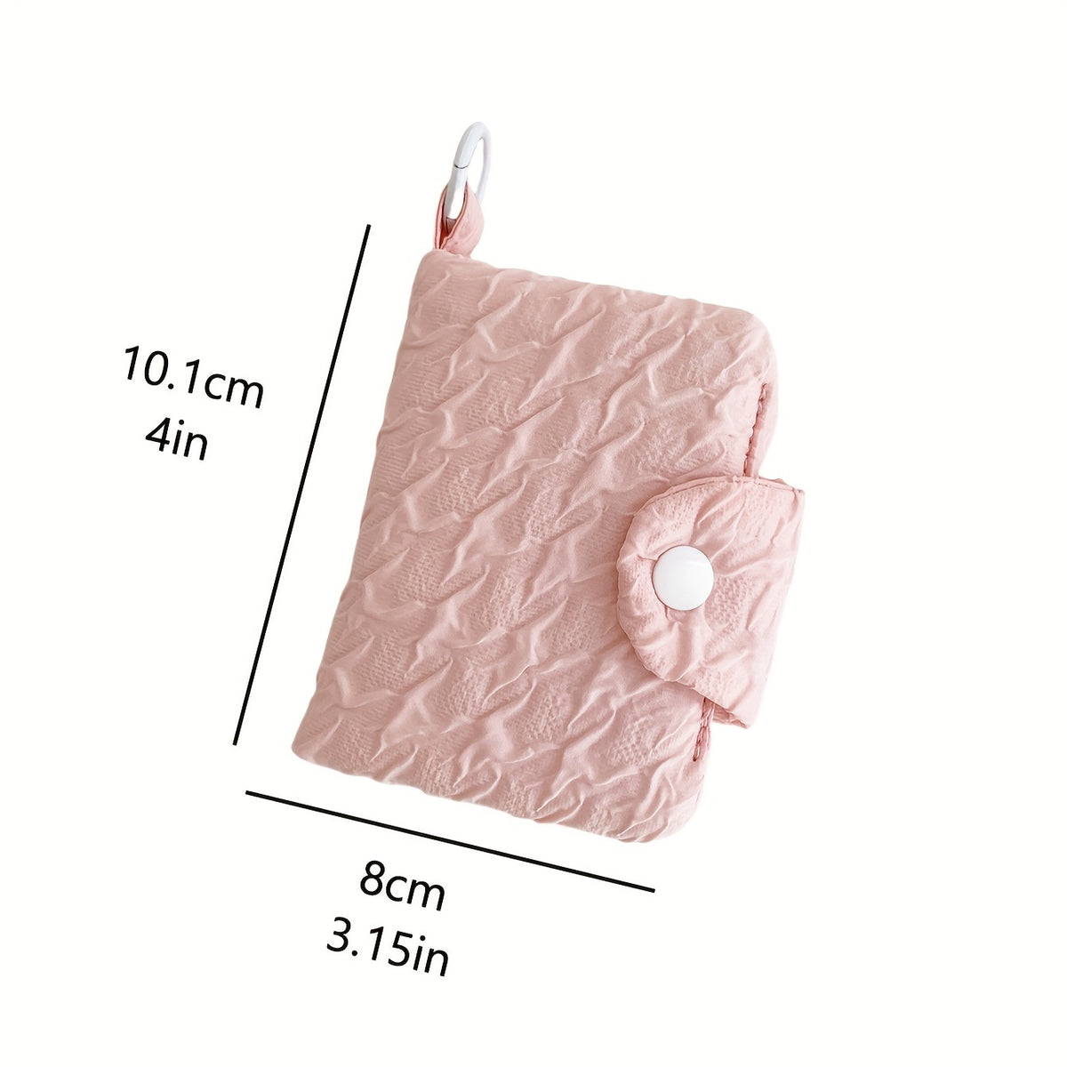Portefeuille femme mini en textile gaufré, 10 x 8 cm fermé