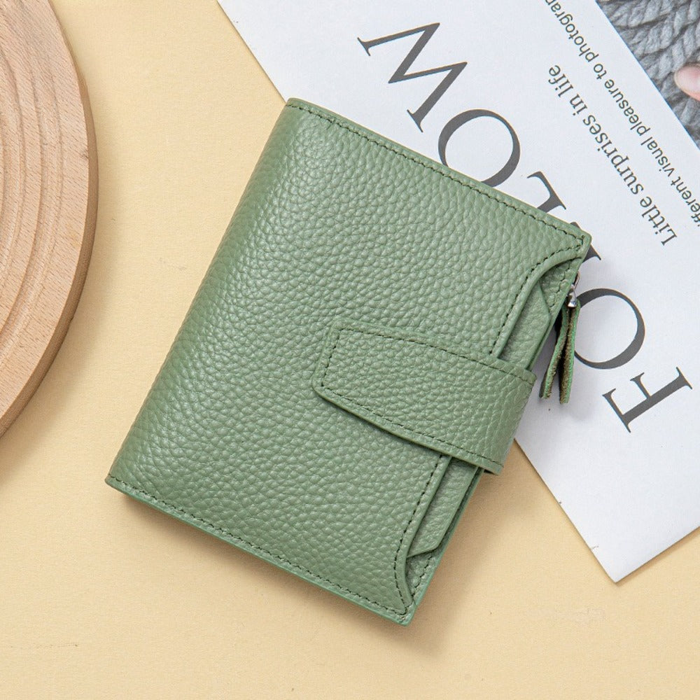 Portefeuille femme petit format anti-RFID, 14 fentes cartes