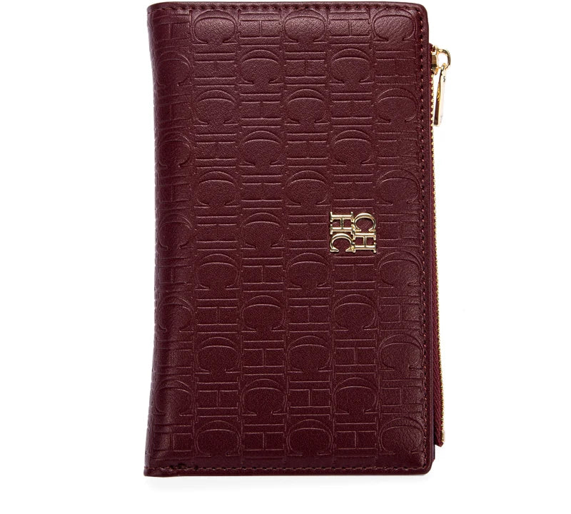 Portefeuille femme slim en similicuir avec porte-monnaie zippé et protection RFID — photo 1