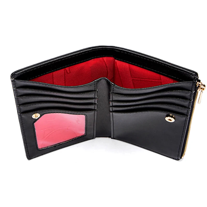 Portefeuille femme slim en similicuir avec porte-monnaie zippé et protection RFID — photo 4
