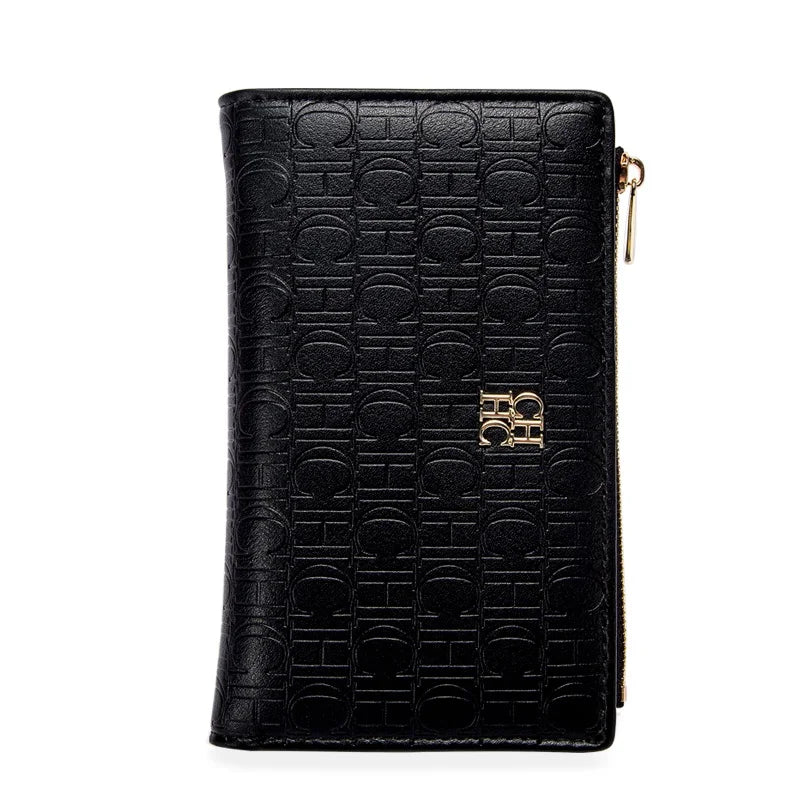 Portefeuille femme slim en similicuir avec porte-monnaie zippé et protection RFID — photo 9