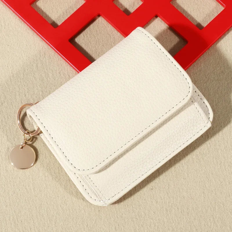Portefeuille femme style coréen en simili cuir grainé avec porte-monnaie — photo 10