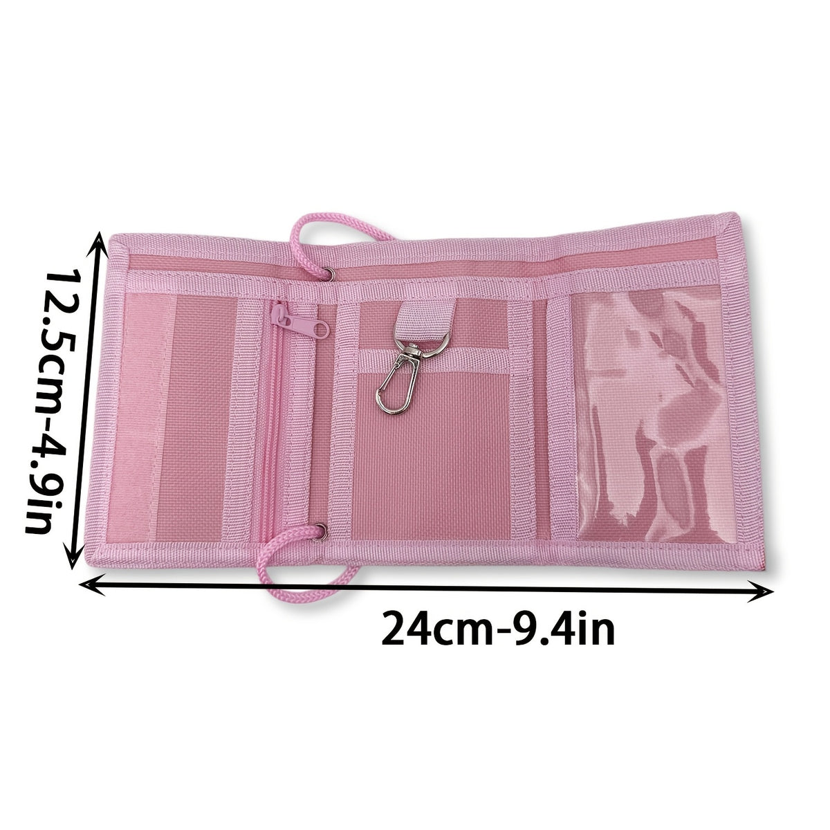Portefeuille femme en toile arc-en-ciel, cordon d'épaule
