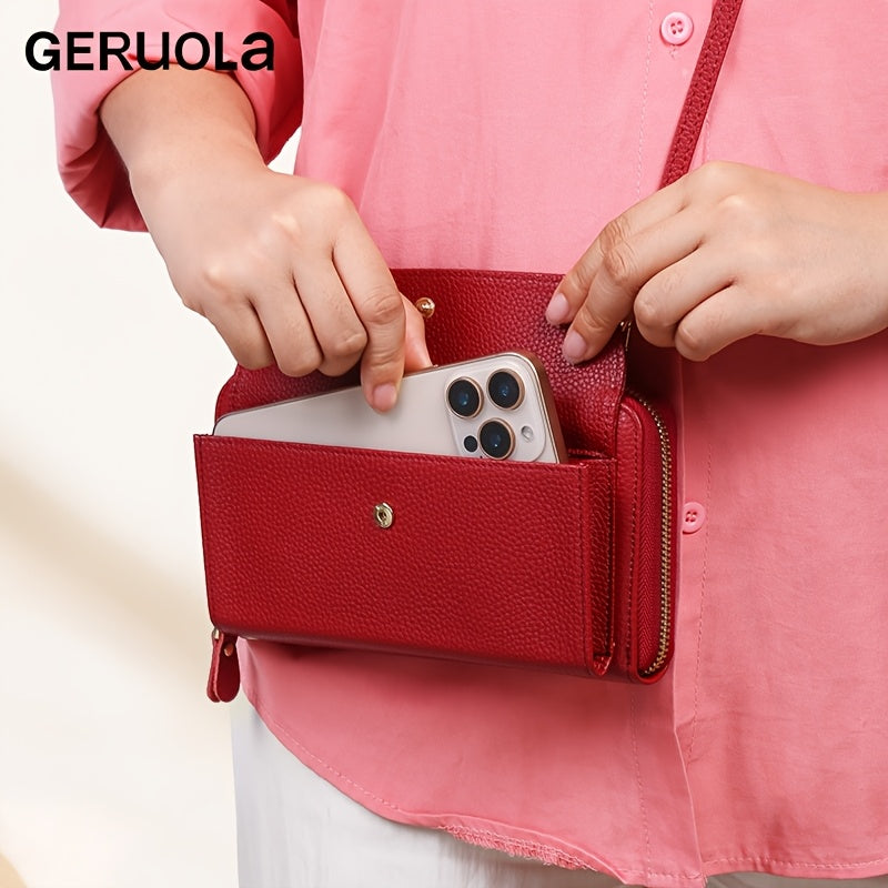 Portefeuille femme vachette pleine fleur et rabat téléphone