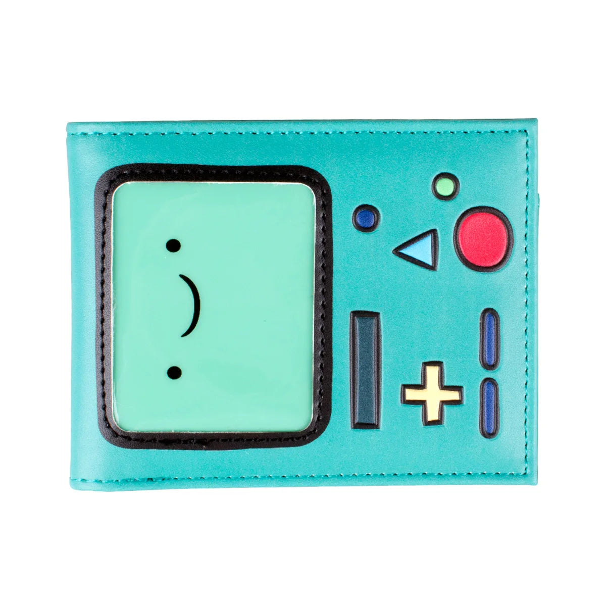 Portefeuille gaming pliable en cuir PU vert avec porte-cartes et porte-photo — photo 1