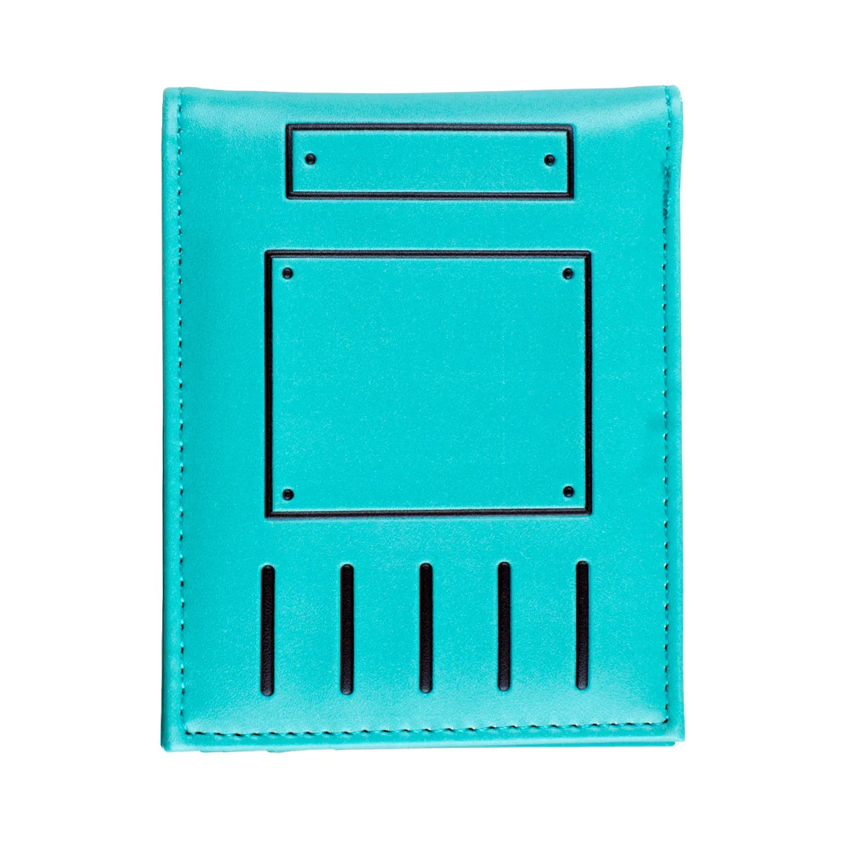 Portefeuille gaming pliable en cuir PU vert avec porte-cartes et porte-photo — photo 3