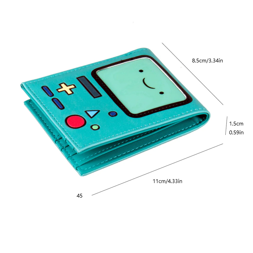 Portefeuille gaming pliable en cuir PU vert avec porte-cartes et porte-photo — photo 6