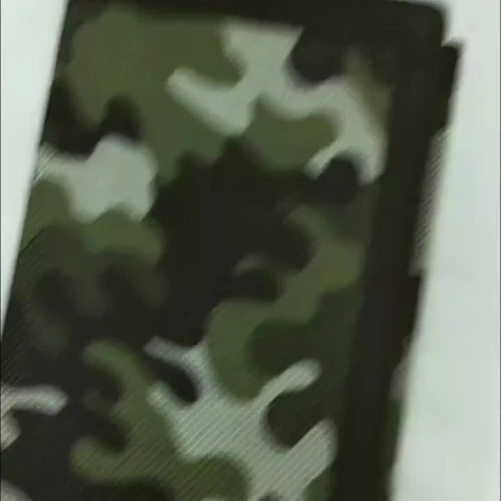 Portefeuille homme 3 volets en toile camouflage à chaîne
