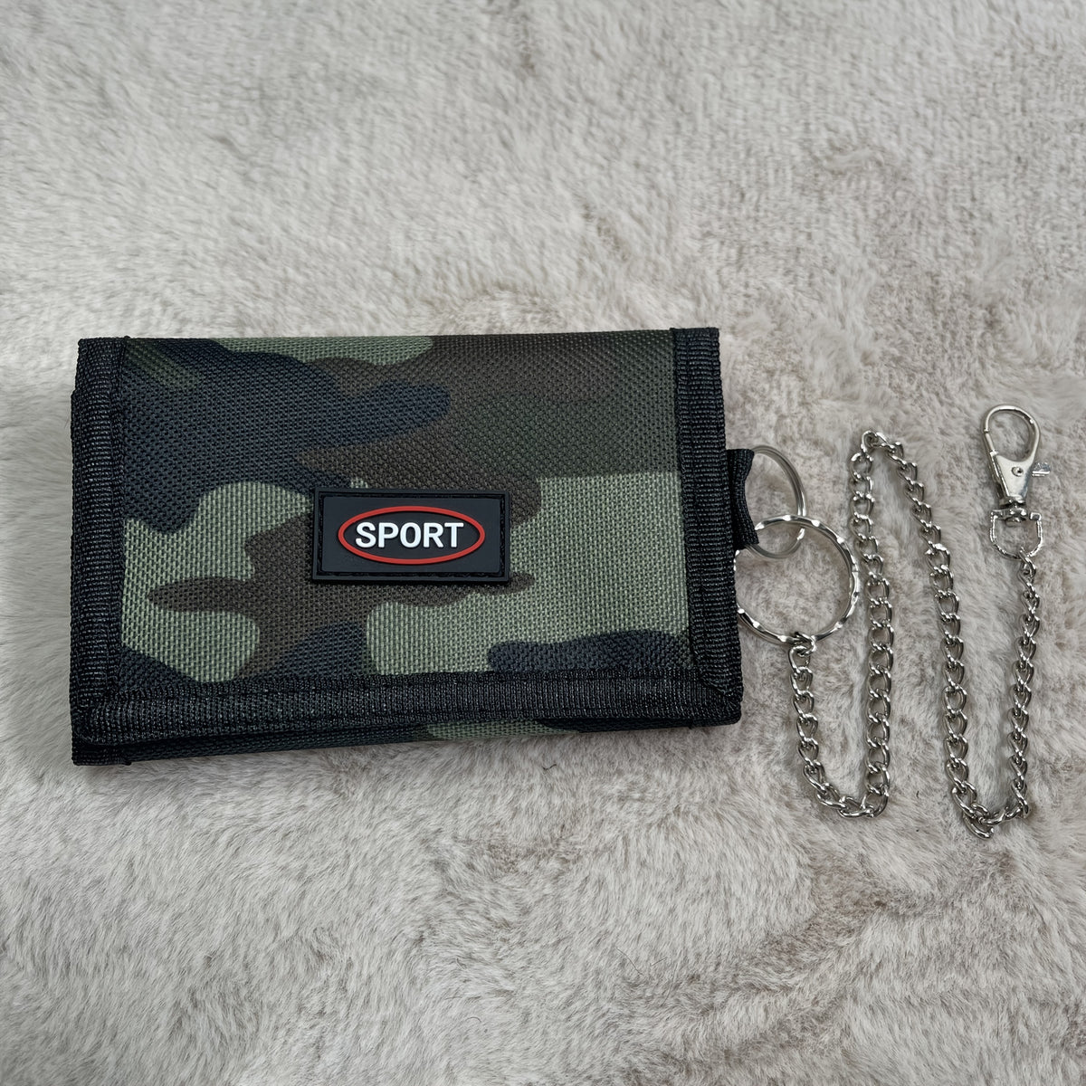 Modèle de Chaîne Anti-vol Sportive Vert Militaire Double Face Image