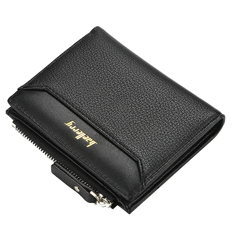 Portefeuille homme  en cuir microfibre avec poche zippée et porte-cartes - Style business — photo 6