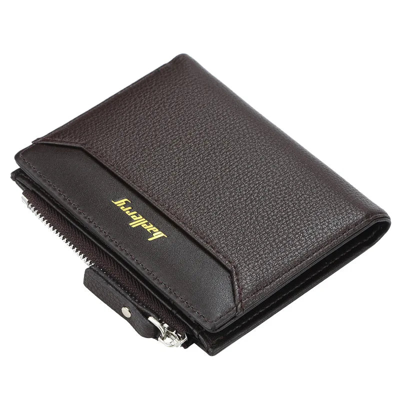 Portefeuille homme  en cuir microfibre avec poche zippée et porte-cartes - Style business — photo 7