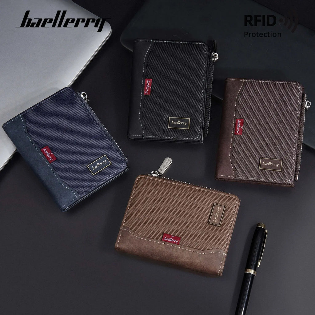Portefeuille homme  avec protection RFID et fermeture zippée — photo 2