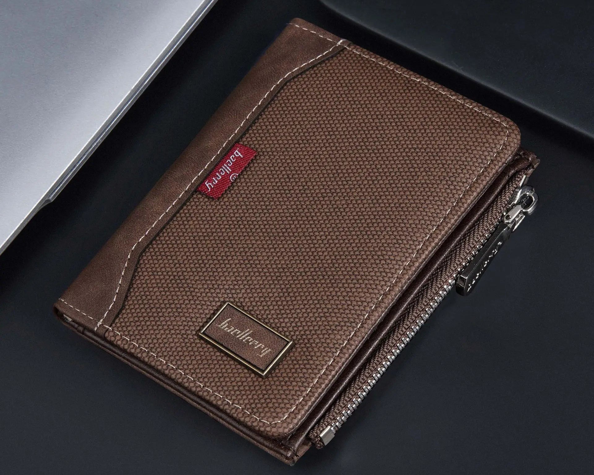 Portefeuille homme  avec protection RFID et fermeture zippée — photo 5 Image