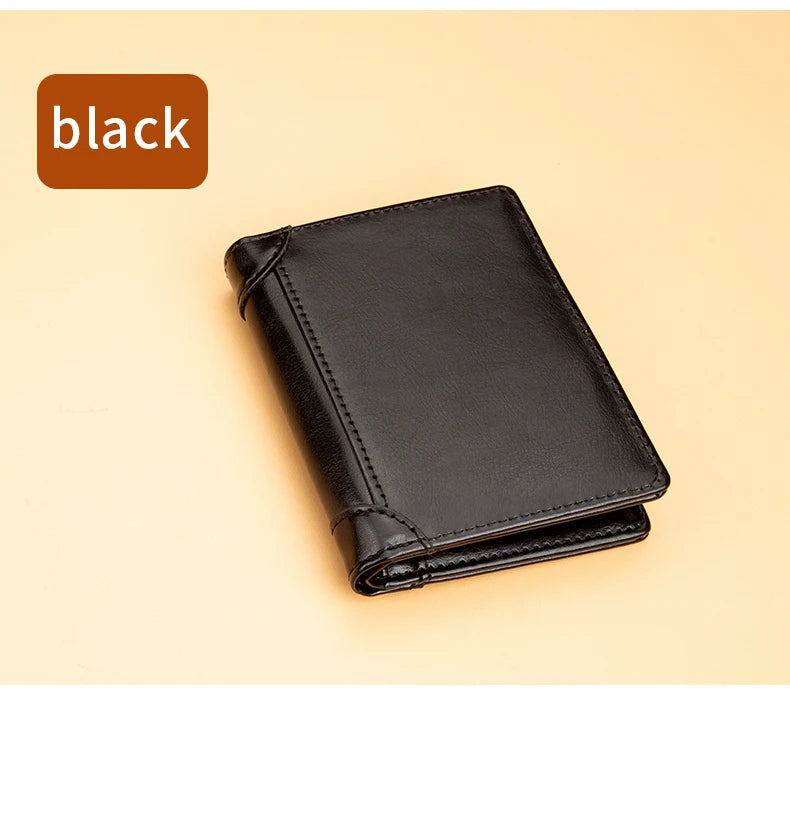 Portefeuille homme bifold en PU style britannique avec porte-cartes et compartiments billets — photo 3