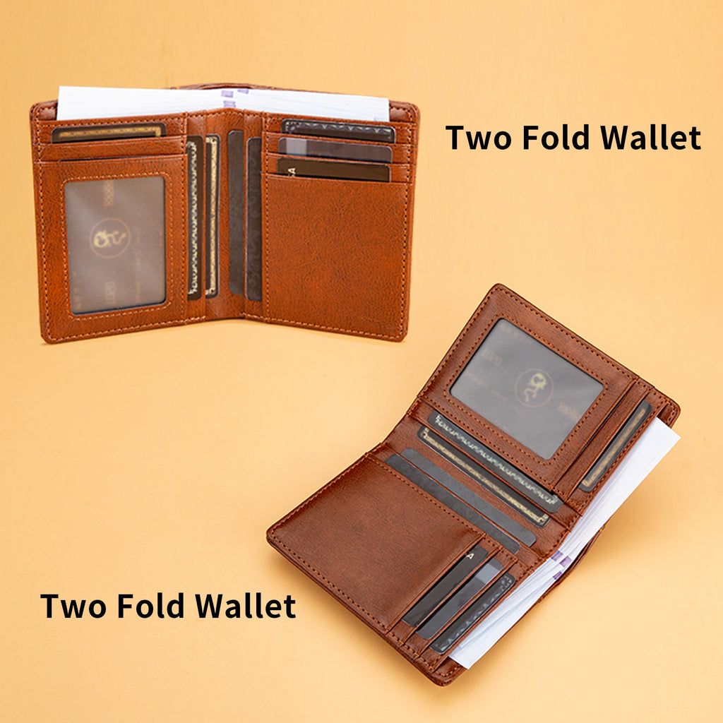 Portefeuille homme bifold en PU style britannique avec porte-cartes et compartiments billets — photo 4