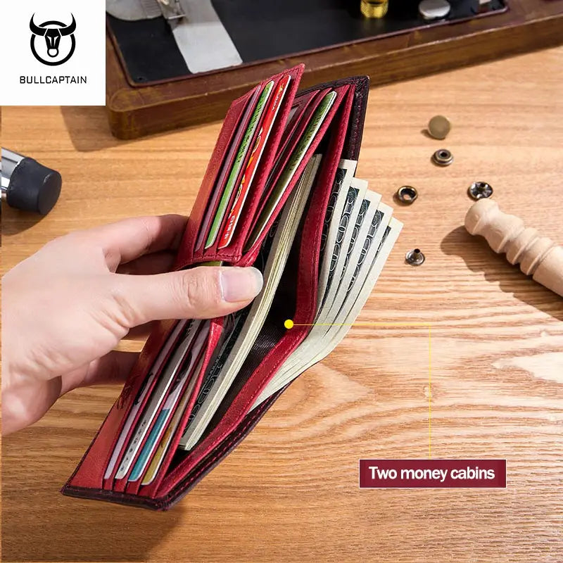 Portefeuille organisateur en cuir véritable avec protection RFID — photo 2