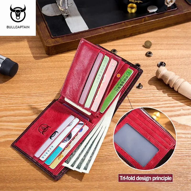 Portefeuille organisateur en cuir véritable avec protection RFID — photo 6