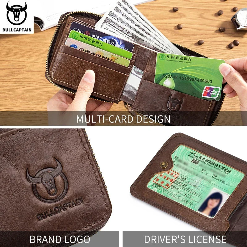 Portefeuille  en Cuir de Vachette - Design Retro & Sécurité RFID Intégrée — photo 2