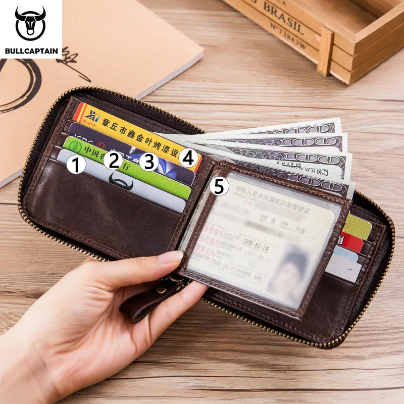 Portefeuille  en Cuir de Vachette - Élégance Retro & Sécurité RFID — photo 3