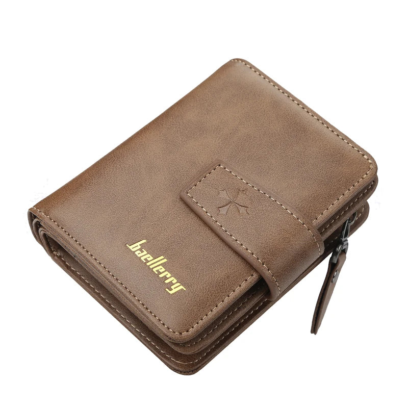 Portefeuille homme business en cuir PU avec double fermeture zippée — photo 7