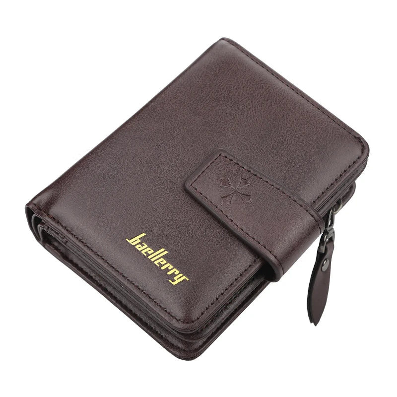 Portefeuille homme business en cuir PU avec double fermeture zippée — photo 8