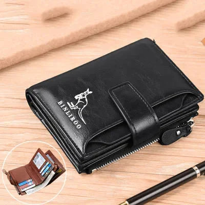 Portefeuille  en cuir véritable - Sécurité RFID et double fermeture — photo 4