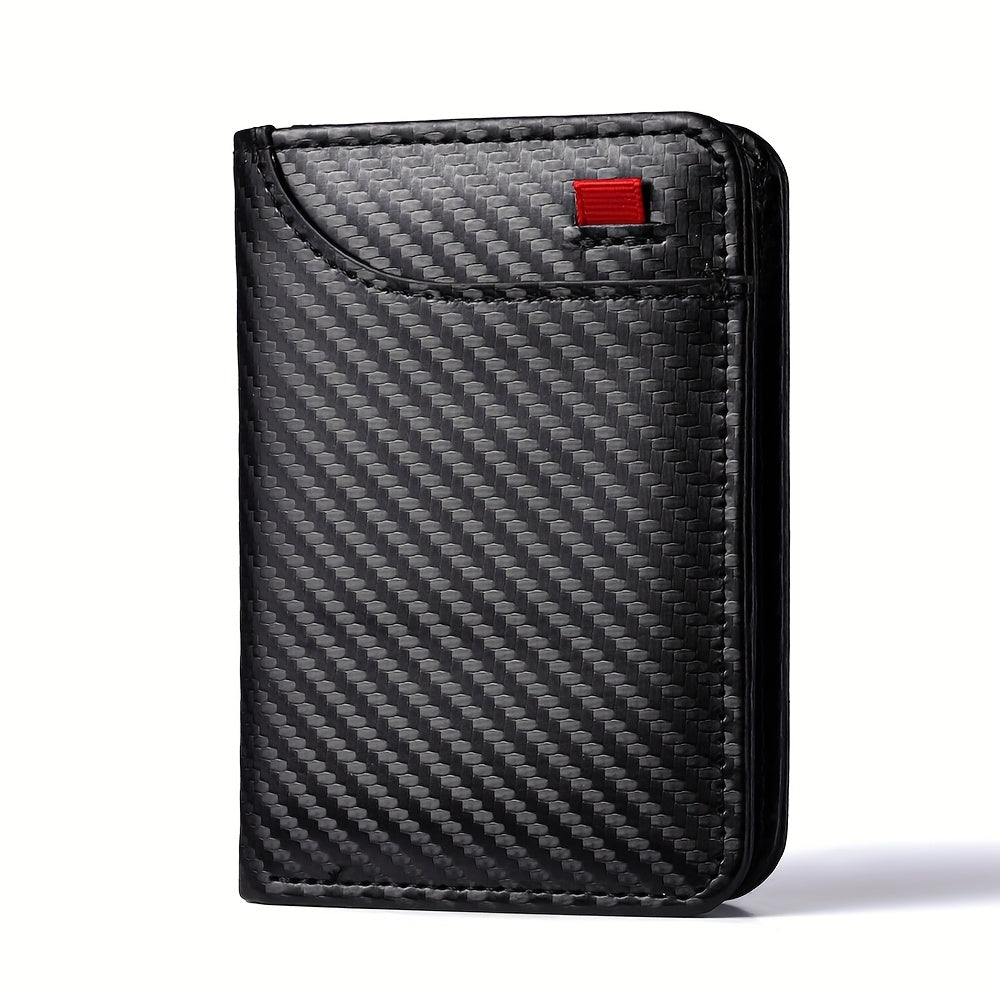 Portefeuille homme carbone ultra-mince, 11,1 x 8 x 1,2 cm