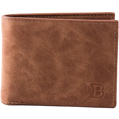 Portefeuille homme compact en cuir PU avec porte-cartes, porte-monnaie zippé et clip billets — photo 1