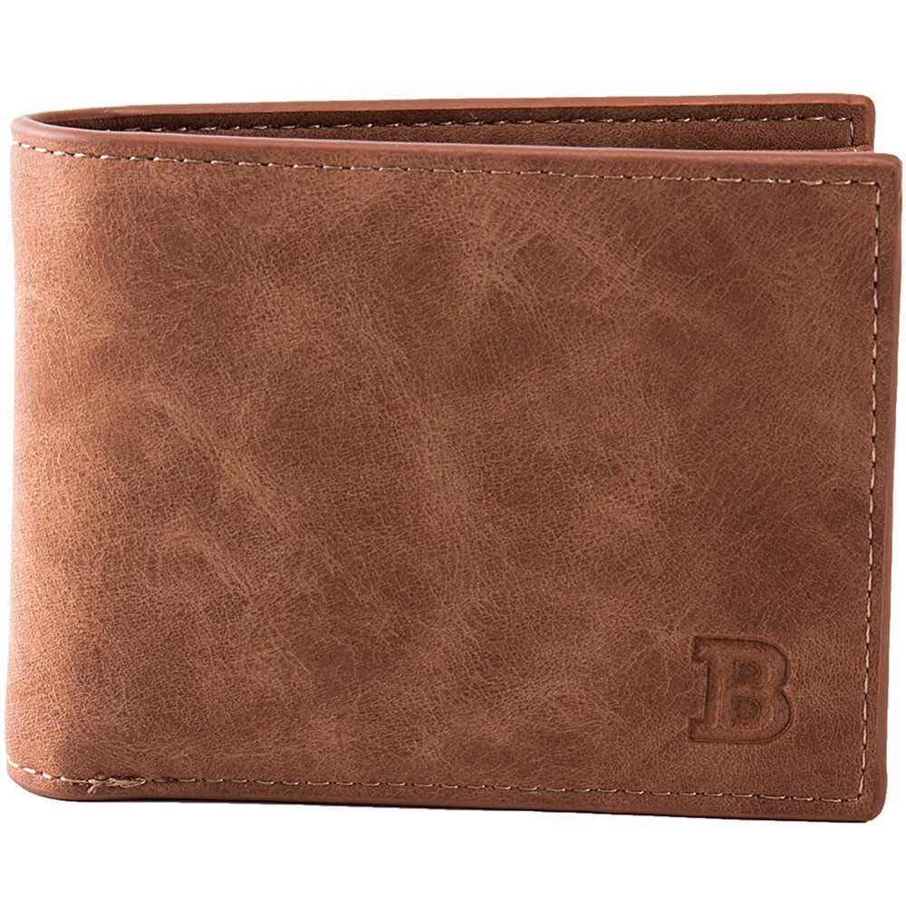 Portefeuille homme compact en cuir PU avec porte-cartes, porte-monnaie zippé et clip billets — photo 4