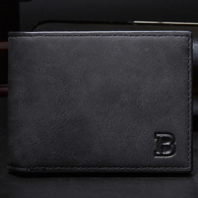 Portefeuille homme compact en cuir PU avec porte-cartes, porte-monnaie zippé et clip billets — photo 8