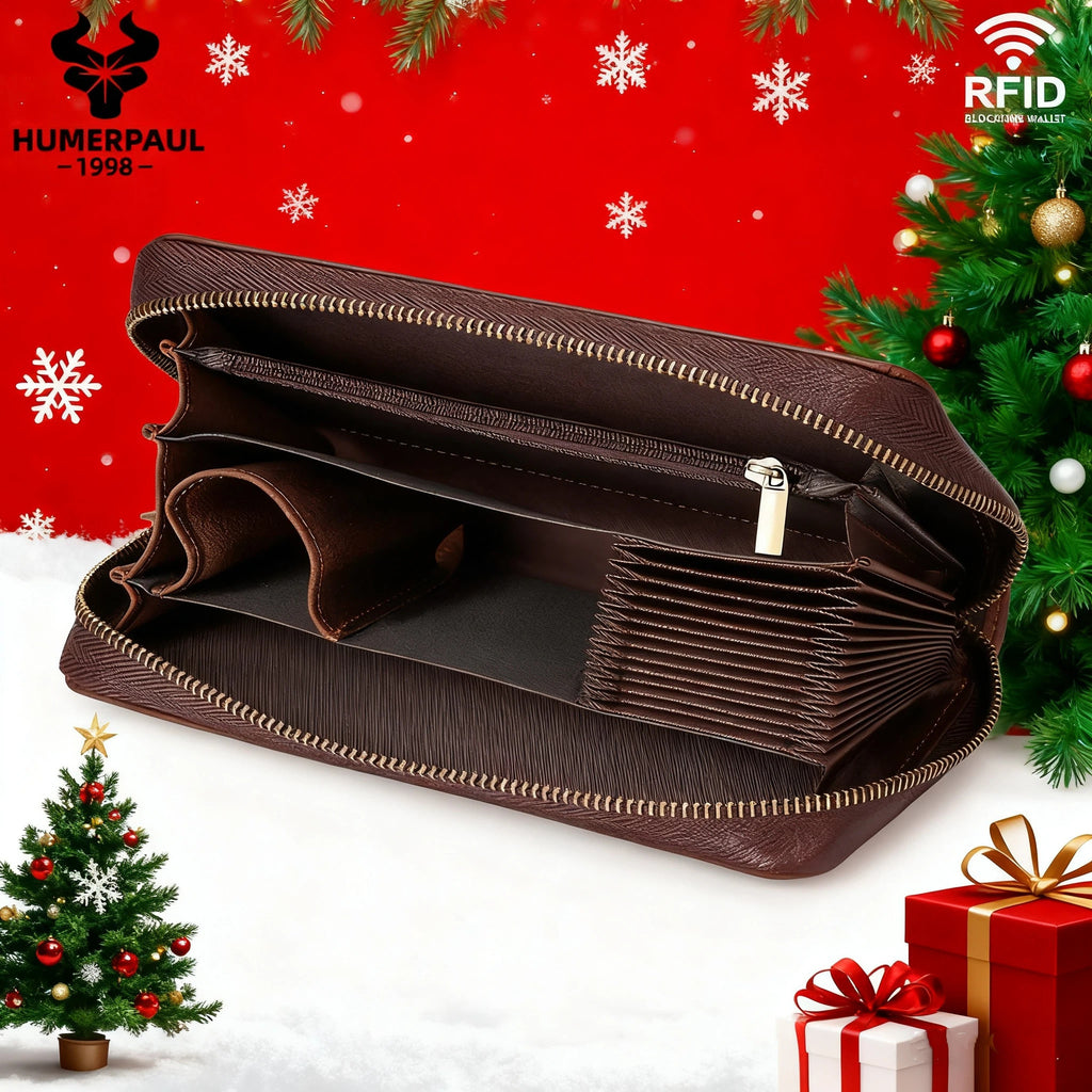 Portefeuille homme compagnon cuir crazy horse, 21 cm zippé