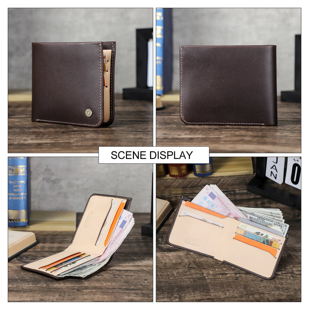 Portefeuille Slim en cuir véritable - Minimalisme RFID & Ultra-Léger — photo 3