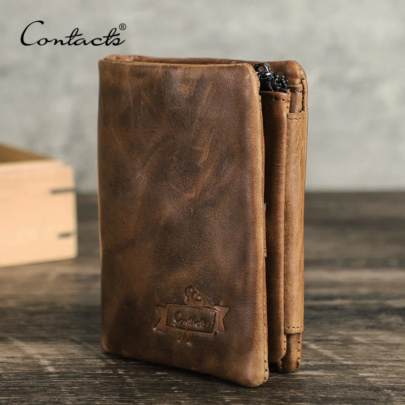 Portefeuille en Cuir Véritable - Design Vintage & Double Sécurité — photo 1