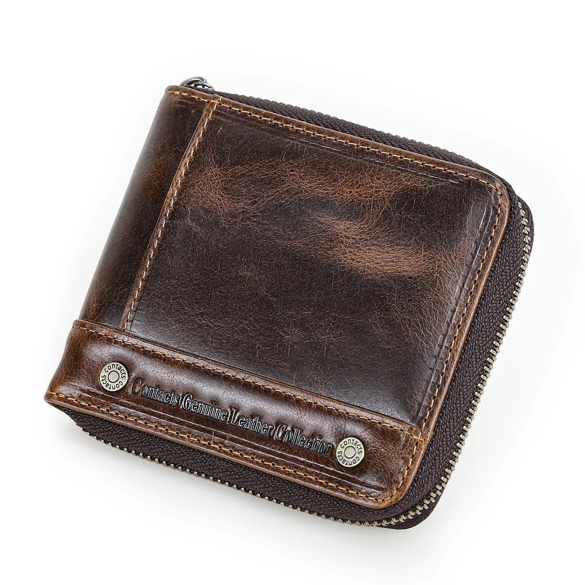Portefeuille  en cuir véritable - Luxe Designer & Sécurité Zippée — photo 7